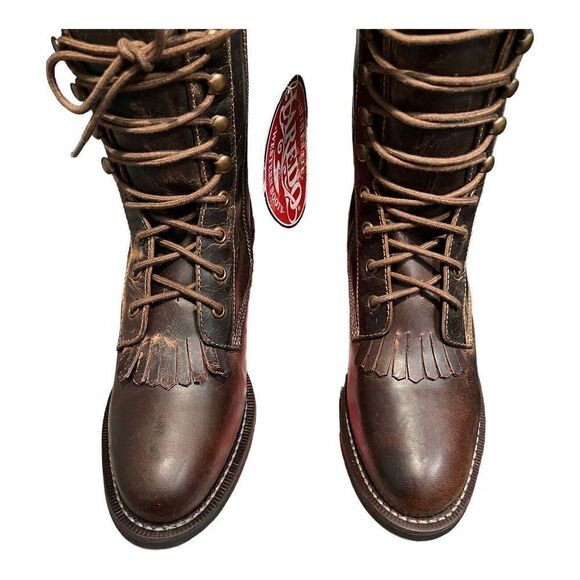 LAREDO BOOTS‎ WOMEN'S 7 BROWN SARA ROSE TAN SIDE-ZIP LEATHER WESTERN 52062 - Picture 11 of 11